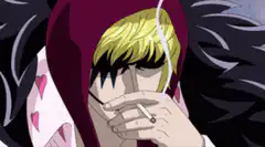 Perona smoking cigarette