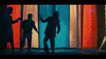 Joker dancing and laughing man