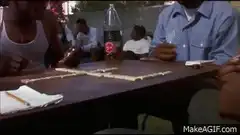 Ice Cube plays dominoes