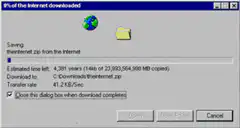 Error Downloading the Internet