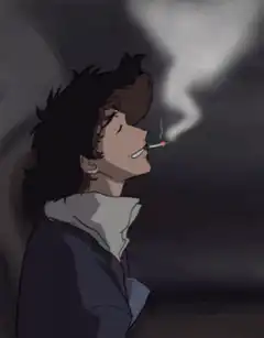 Spike Spiegel smoking