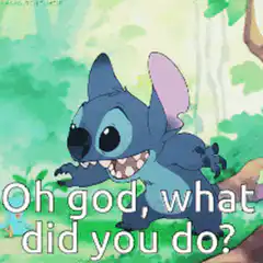 Stitch Oh god what did you do