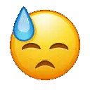 Anxious sweating emoji