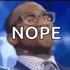 Man shaking head saying nope