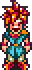 Pixel Art Character with Spiky Hair