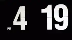 Flip clock 4:19 to 4:20 PM