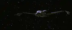 X-Wing Fighter Flying Through Space