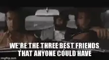 Three Best Friends in a Car