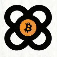 Bitcoin symbol morphing into flower