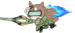 Chibi character with goggles and jetpack