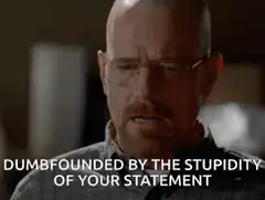 Walter White dumbfounded by stupidity
