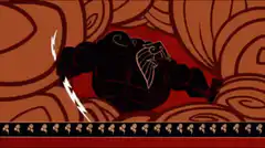 Greek vase painting Zeus with lightning