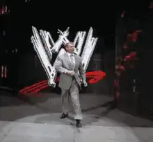 John Cena walks to the ring
