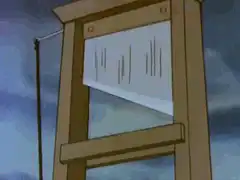 Guillotine blade drops