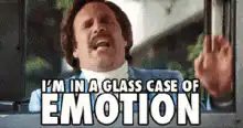 Ron Burgundy in a glass case of emotion