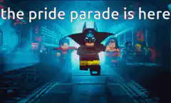 Lego Justice League pride parade