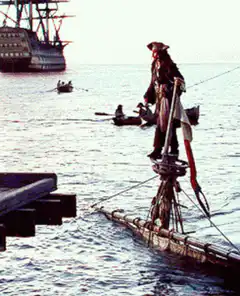 Pirate walks the plank