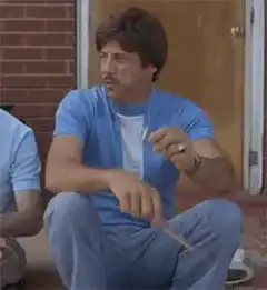 Rocky Balboa eating spaghetti