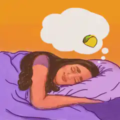 Woman dreaming of a taco