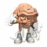 Thinking Brain Character