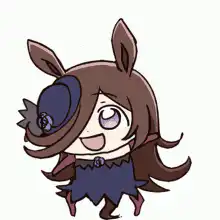 Chibi horse girl dancing
