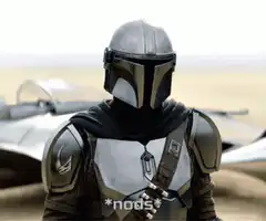The Mandalorian nods