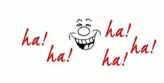 laughing face with ha ha text