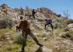 cowboys panning for gold