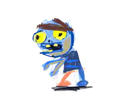 blue zombie cartoon