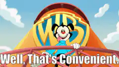 WB cartoon characters on a roller coaster