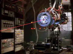 laser beam changes color