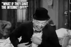 Charlie Chaplin laughing internet off