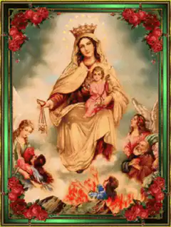 Our Lady of Grace with souls in purgatory