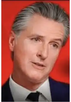 Gavin Newsom serious face