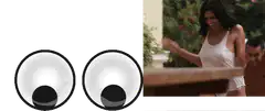 eyes watching woman dance