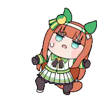 Chibi anime girl dancing
