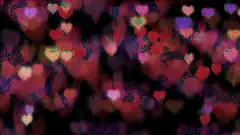 glitch lightning bolt over heart bokeh