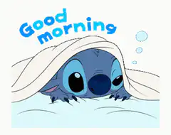 Stitch waking up good morning