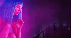 Sia pointing at a figure in the distance