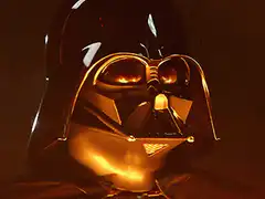 Darth Vader helmet glowing gold