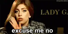 Lady Gaga excuse me no