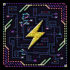 pixel art lightning bolt maze