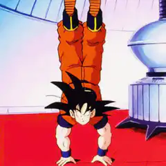 Goku doing pushups