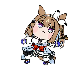 Chibi horse girl dancing