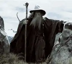 Gandalf raises his staff