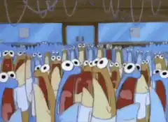 SpongeBob crowd screaming