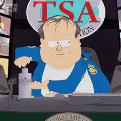 TSA Agent Dispenses Lotion