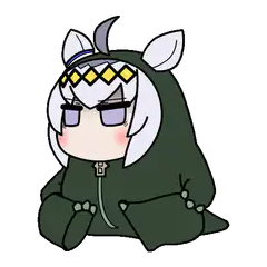 Chibi character in green animal onesie