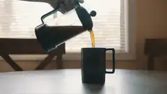 Pouring coffee from French press