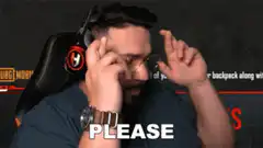 Man pleading with hand gestures
